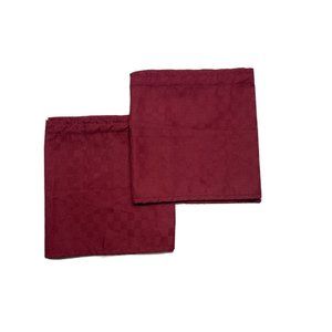 2 Vintage 70s 80s Checkerboard Valances Curtains Maroon Red Homemade Kitchen